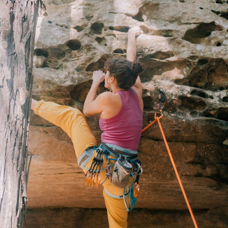 rock climbing female