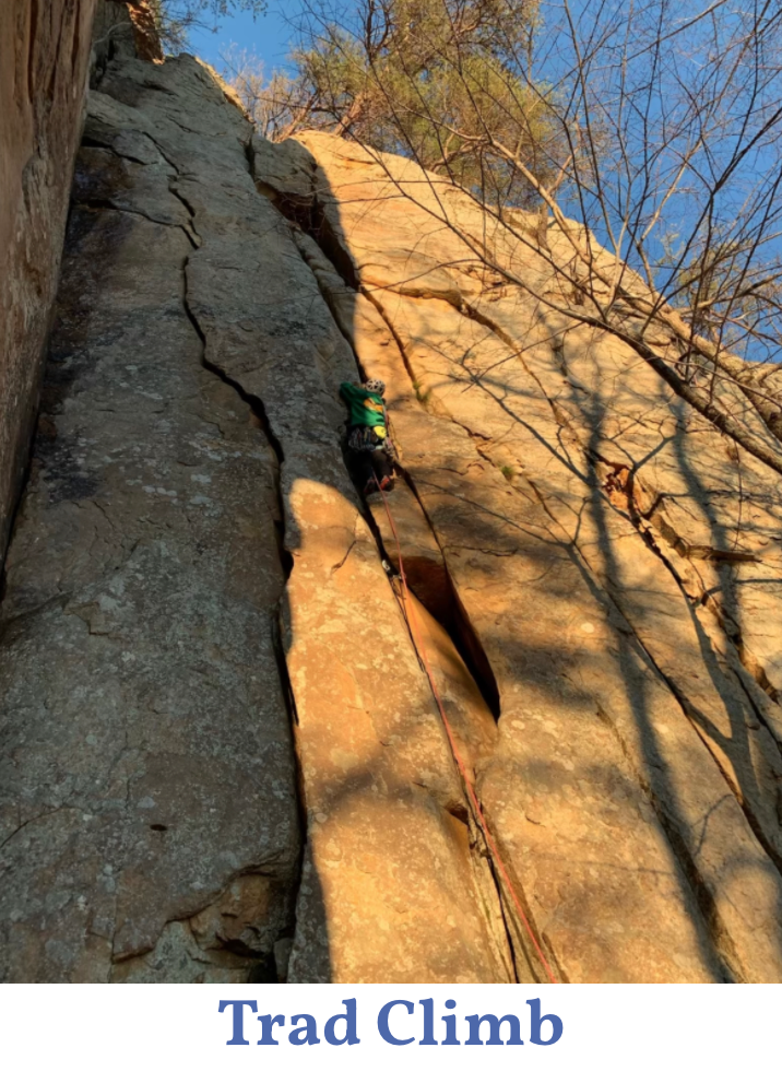 trad climbing